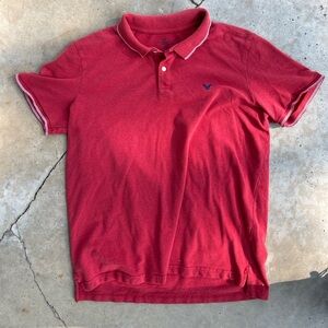 American Eagle Outfitters Men’s XL Cotton Polo Shirt Red FLEX muscle shirt